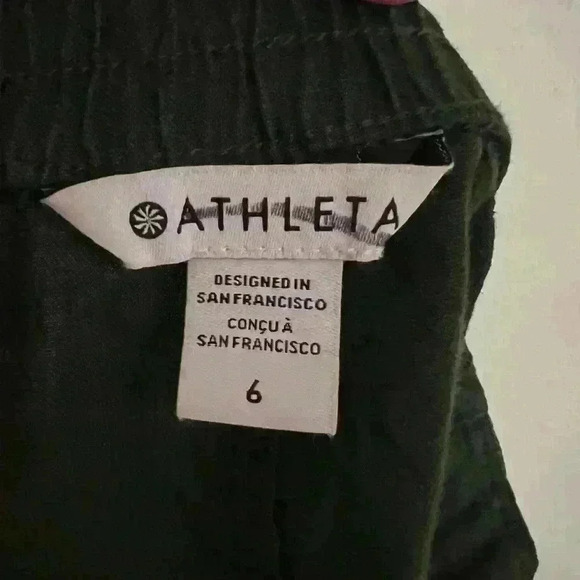 Athleta Voyager Olive Green Linen Mini Skirt- Size 6- NWT - Picture 3 of 4